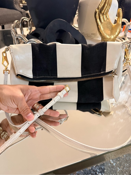 Burberry Handbags - Burberry prorsum Black & White Fold-Over Crossbody Bag